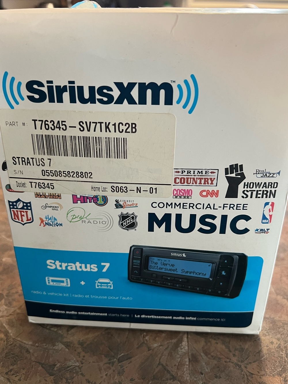 SiriusXM Stratus 7 Car Radio Receiver - White/Blue Box New